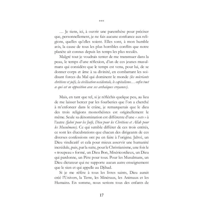 Au Nom du Père, du Fils et des Simples d'Esprit