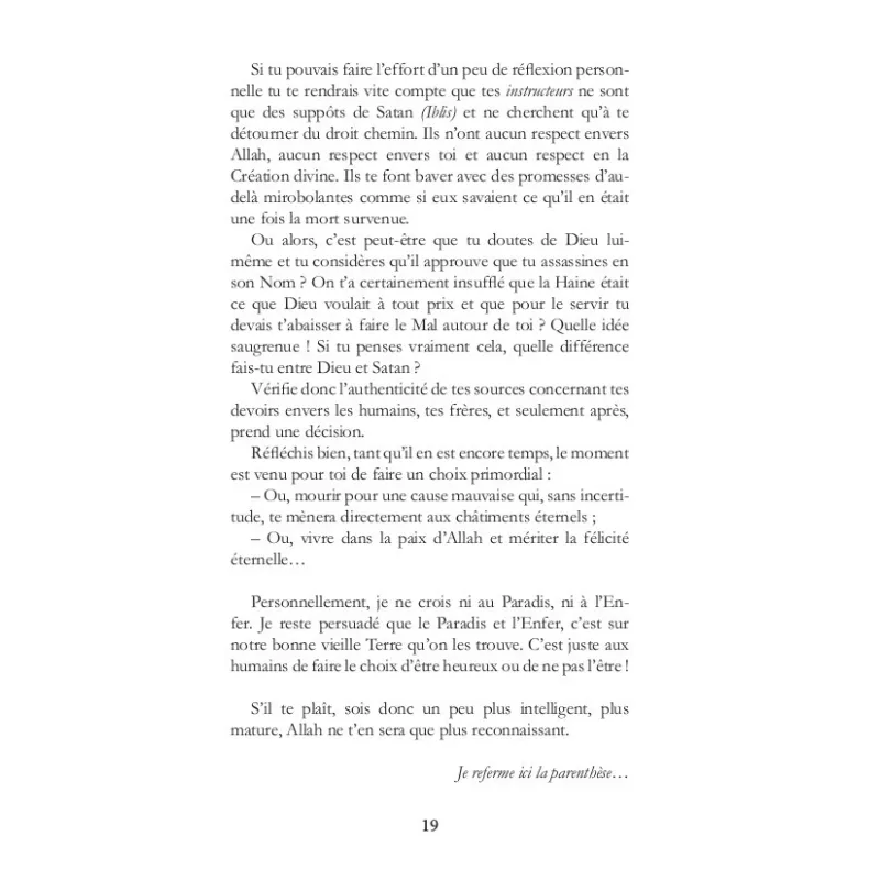 Au Nom du Père, du Fils et des Simples d'Esprit