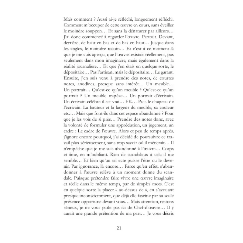 Le registre (De l'origine de l'oeuvre)