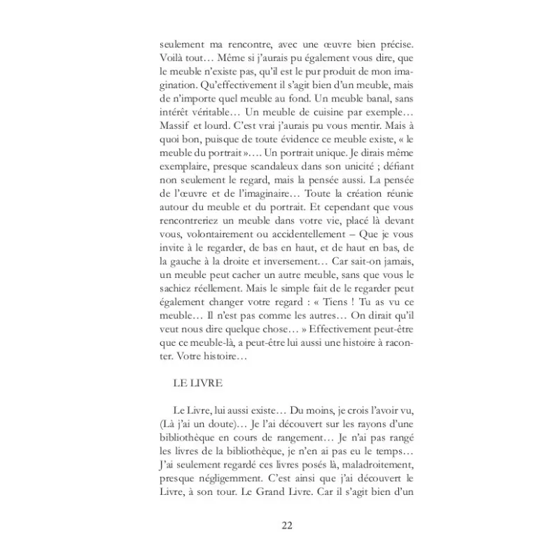 Le registre (De l'origine de l'oeuvre)