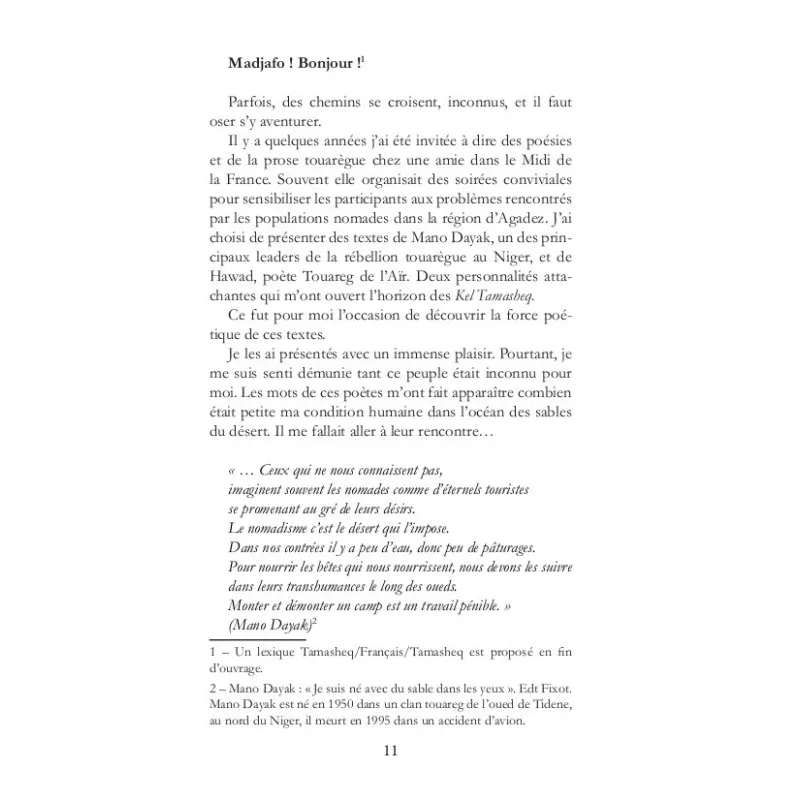 Un ami - Contes et paroles nomades en pays Touareg