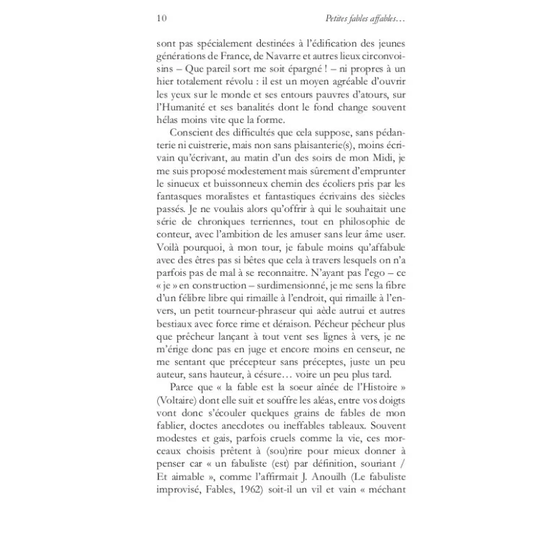 Petites fables affables... des champs d'en face