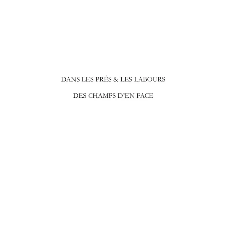 Petites fables affables... des champs d'en face