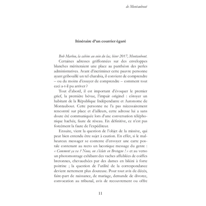 Dernières nouvelles de Montaubout