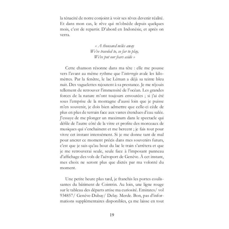 Avant de partir