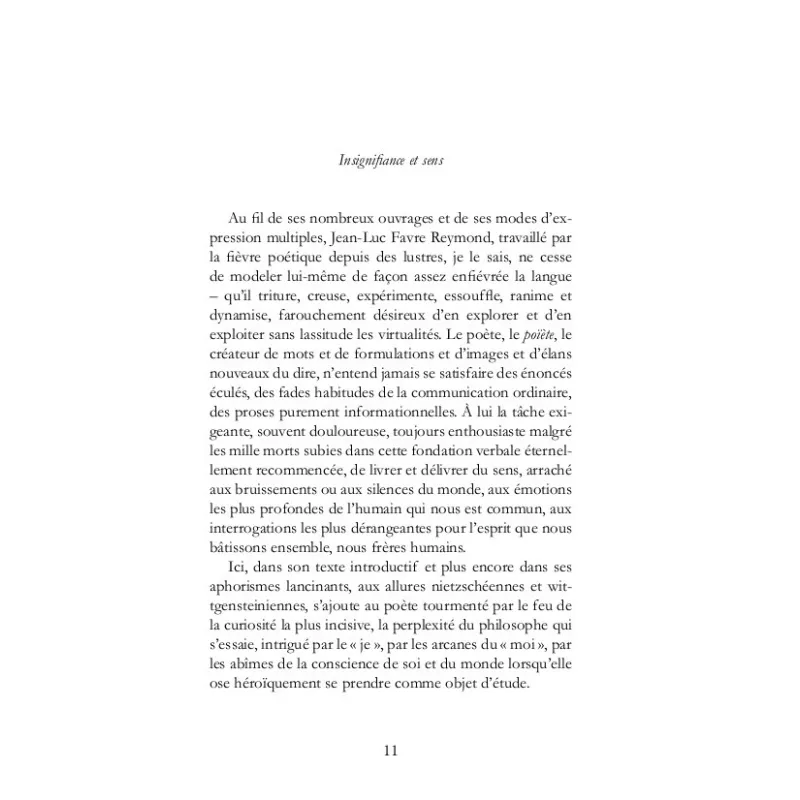 Petit traité de l'insignifiance