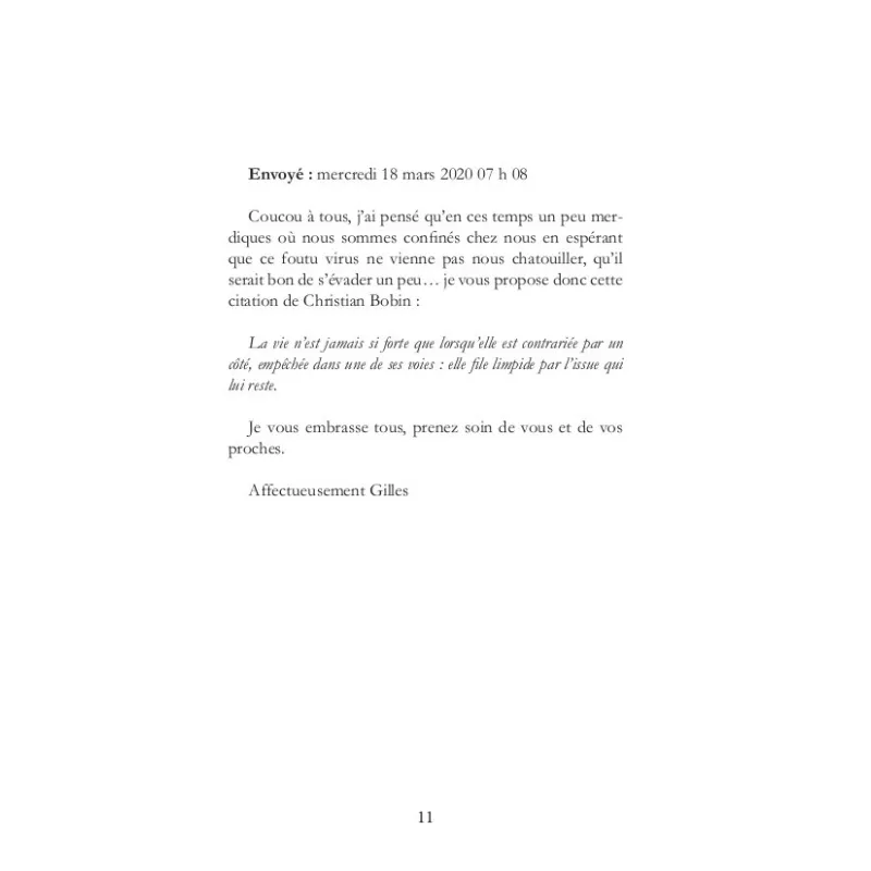 L'instant où les jours s'effacèrent