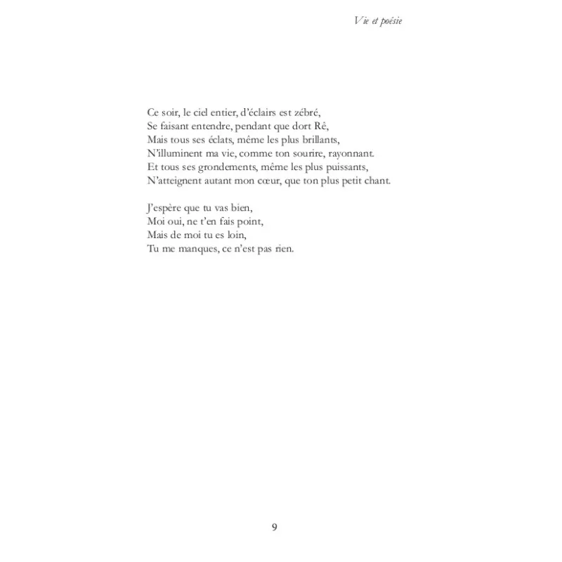 Vie et poésie