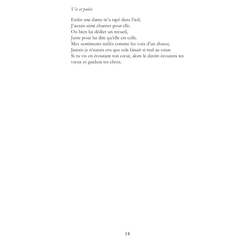 Vie et poésie