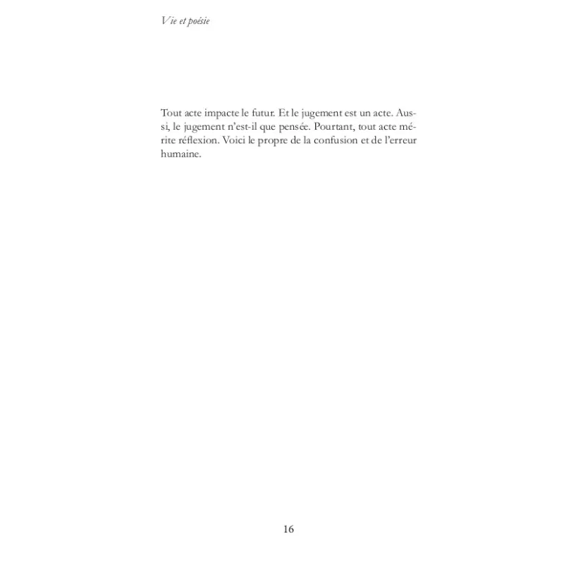 Vie et poésie