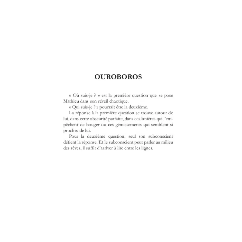 Ouroboros et autres nouvelles