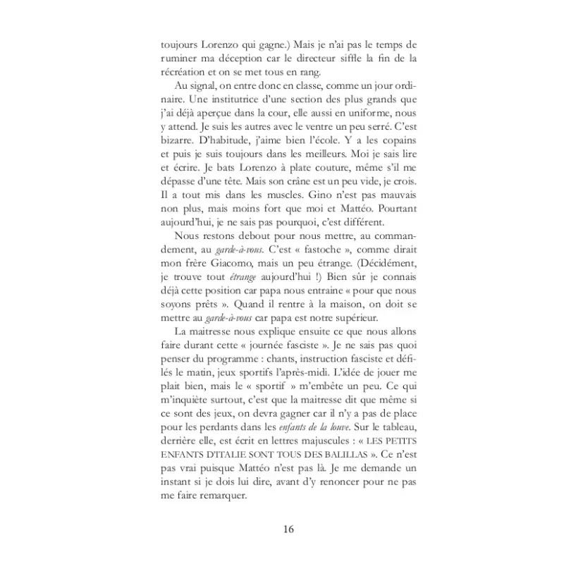 L'oeuvre de Balilla