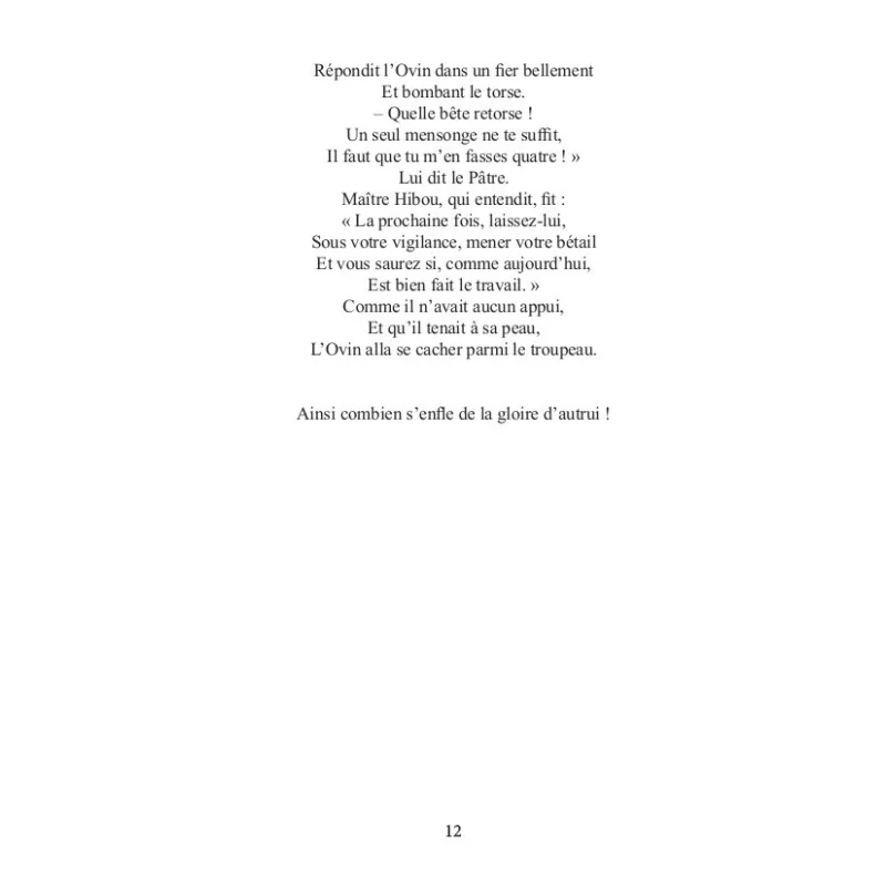 Les fables de Maître Hibou