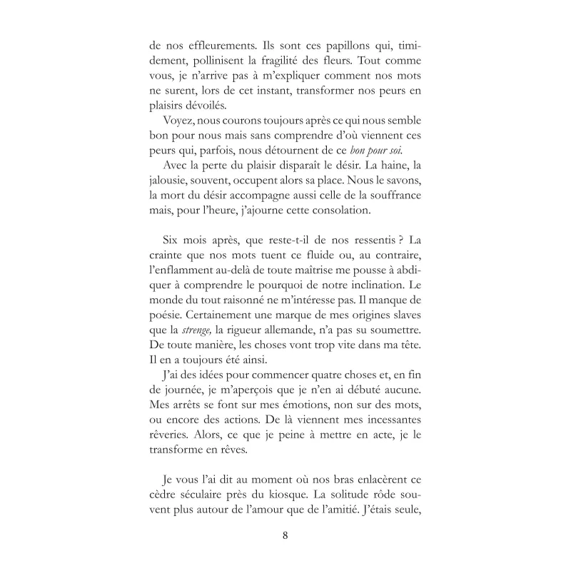 J'attends que vous me reveniez en mots