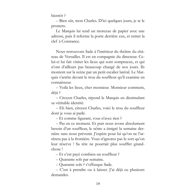 Sade à la folie