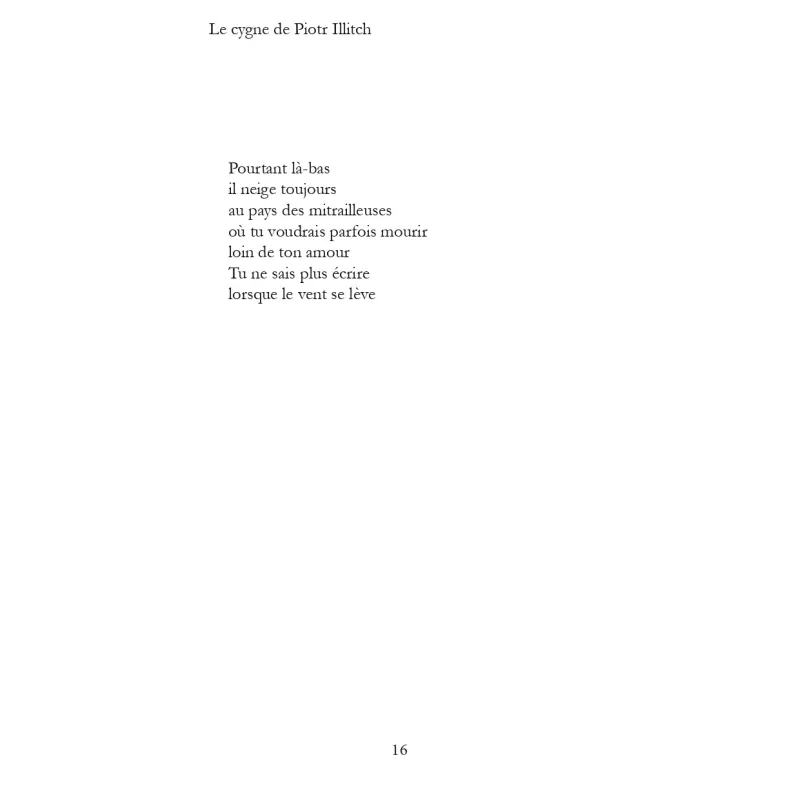 Le cygne de Piotr Illitch